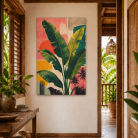 JUNGLELUMIA – Decoración de pared con hojas de plátano para un estilo interior vibrante