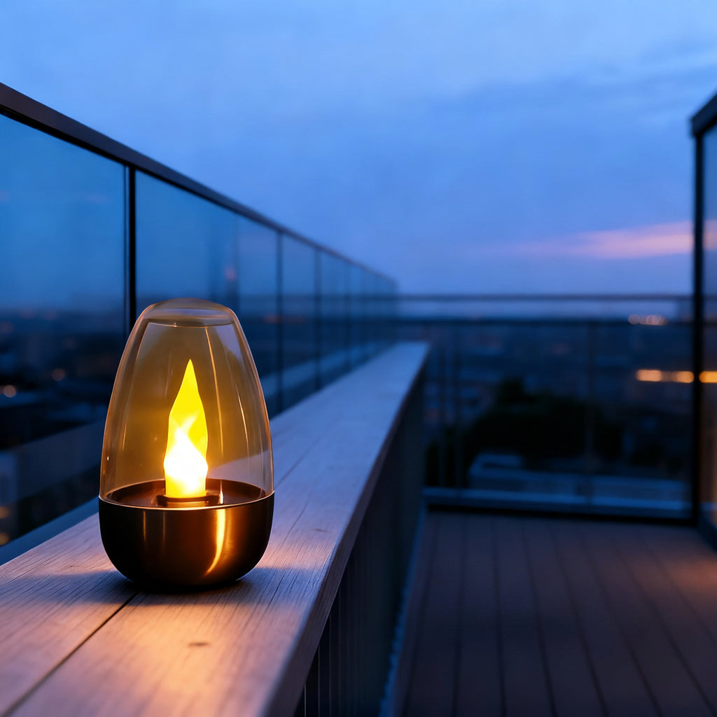 SOLFLARE – Solar LED Stainless Steel Candle Light with Simulated Flame