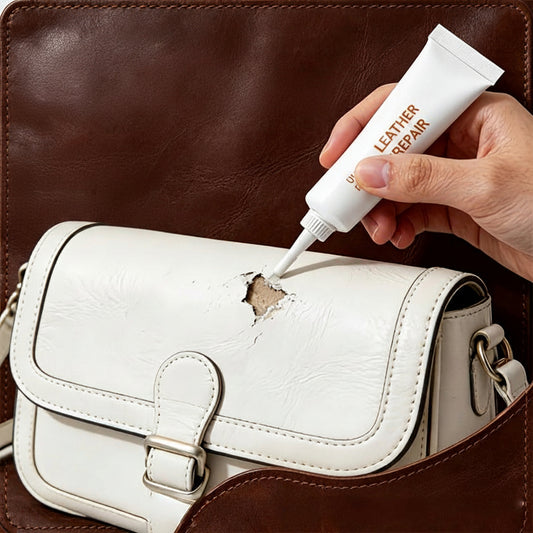 EDGELIVA – White Leather Edge Filler Repair Cream with Brush
