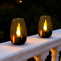 SOLFLARE – Solar LED Stainless Steel Candle Light with Simulated Flame