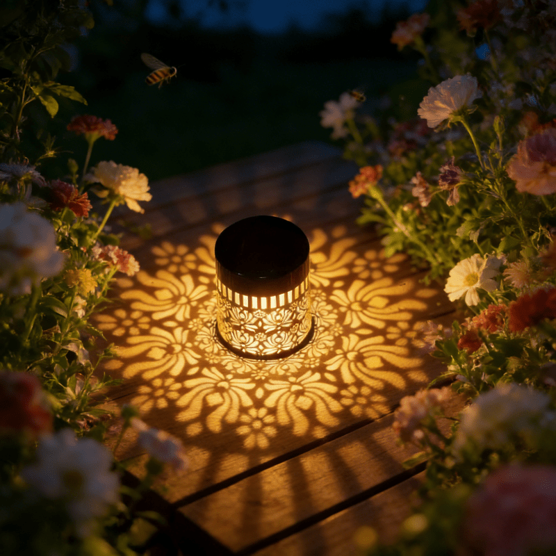 LOTUSLUX – Solar Outdoor Lotus Projection Table Lamp