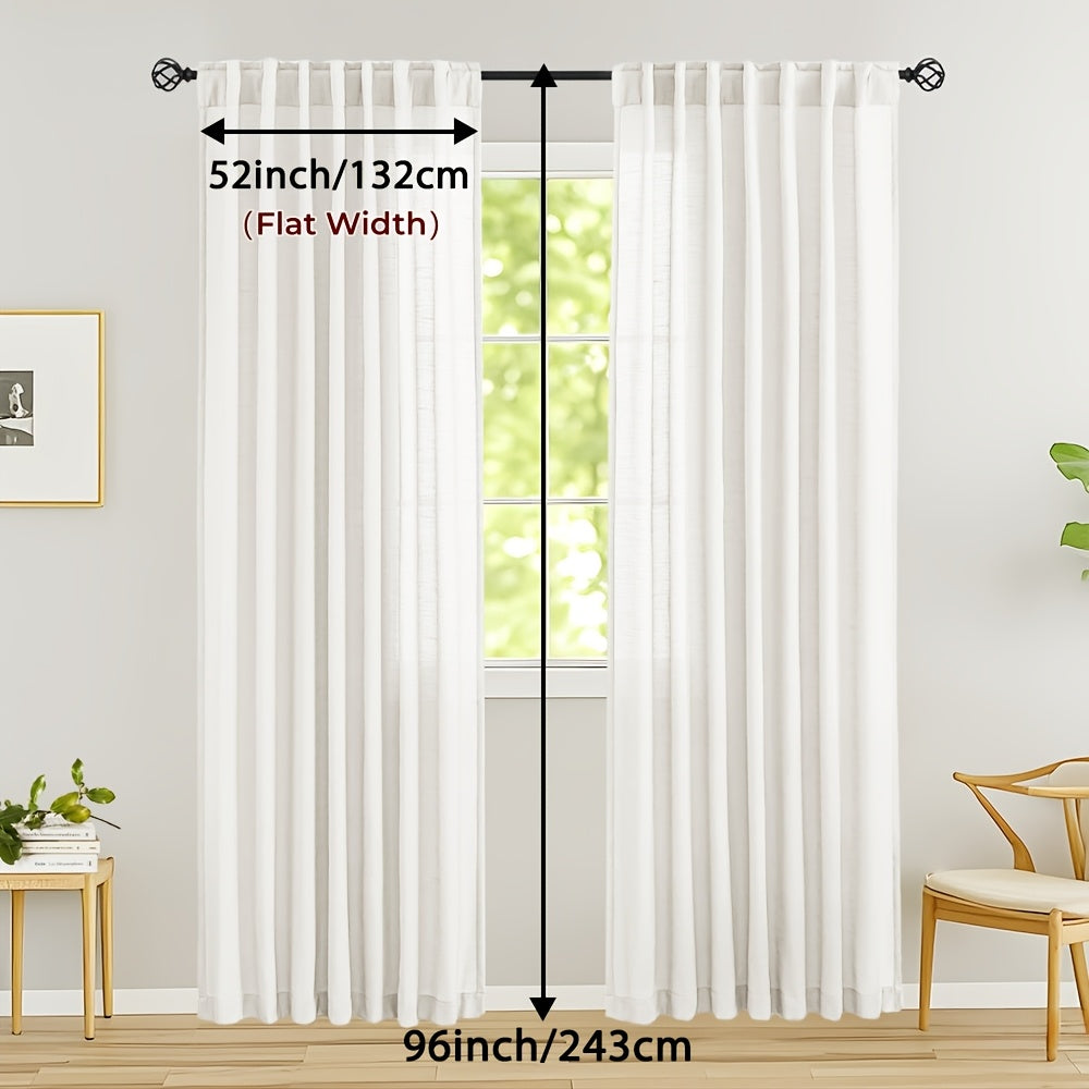 LINVIA – Flax Linen Sheer Curtains for Soft Light Filtering and Privacy Drapery