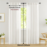 LINVIA – Flax Linen Sheer Curtains for Soft Light Filtering and Privacy Drapery