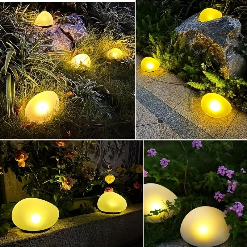 STONEGLOBE – Solar-Powered Imitation Stone Sphere Garden Lamp