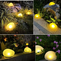 STONEGLOBE – Solar-Powered Imitation Stone Sphere Garden Lamp