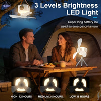 LIGHTBREEZE – Camping Fan Lantern for Outdoor & Indoor Use