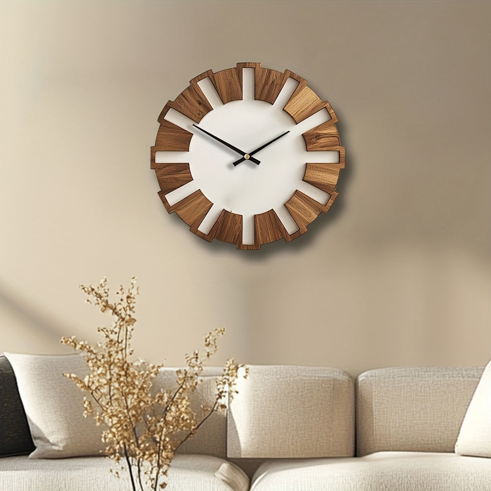 Oakvale Vintage Silent Wooden Wall Clock