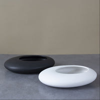 ORCHIDFLOW – Shallow Ceramic Bonsai Pot with Artistic Pebble Design