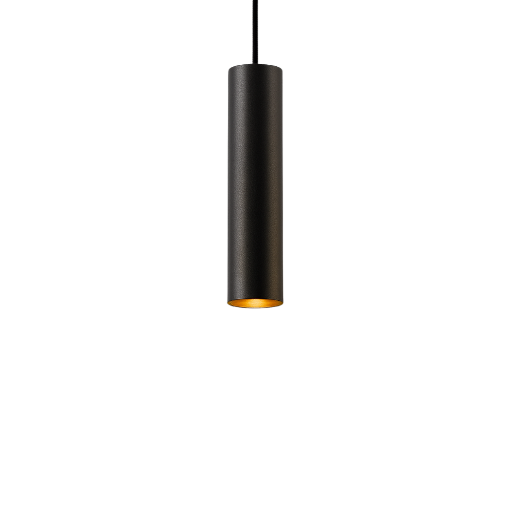 TUBELORIA – Black Tube Pendant Light for Focused Illumination
