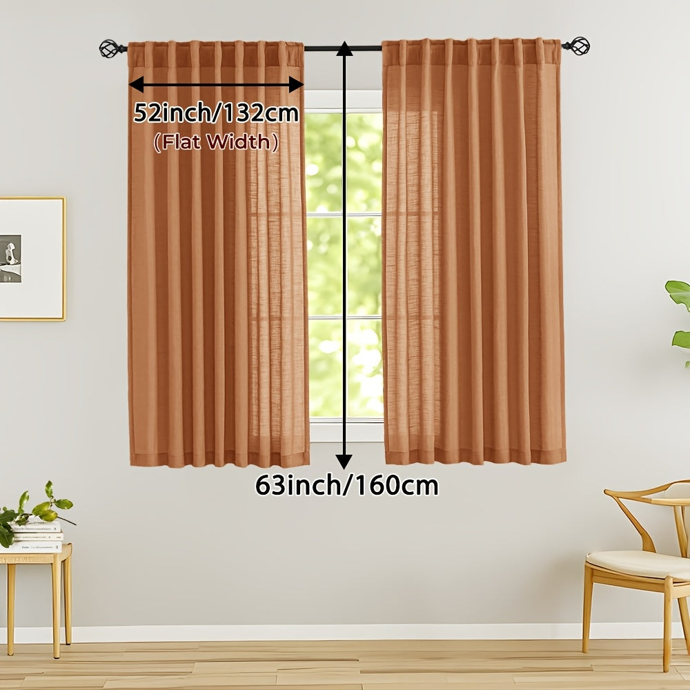 LINVIA – Flax Linen Sheer Curtains for Soft Light Filtering and Privacy Drapery