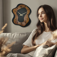 WOODMERE Irregular Wooden Battery Wall Clock