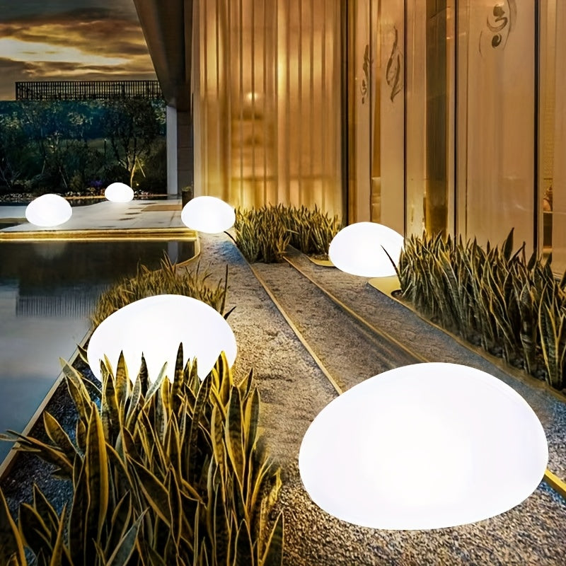 STONEGLOBE – Solar-Powered Imitation Stone Sphere Garden Lamp