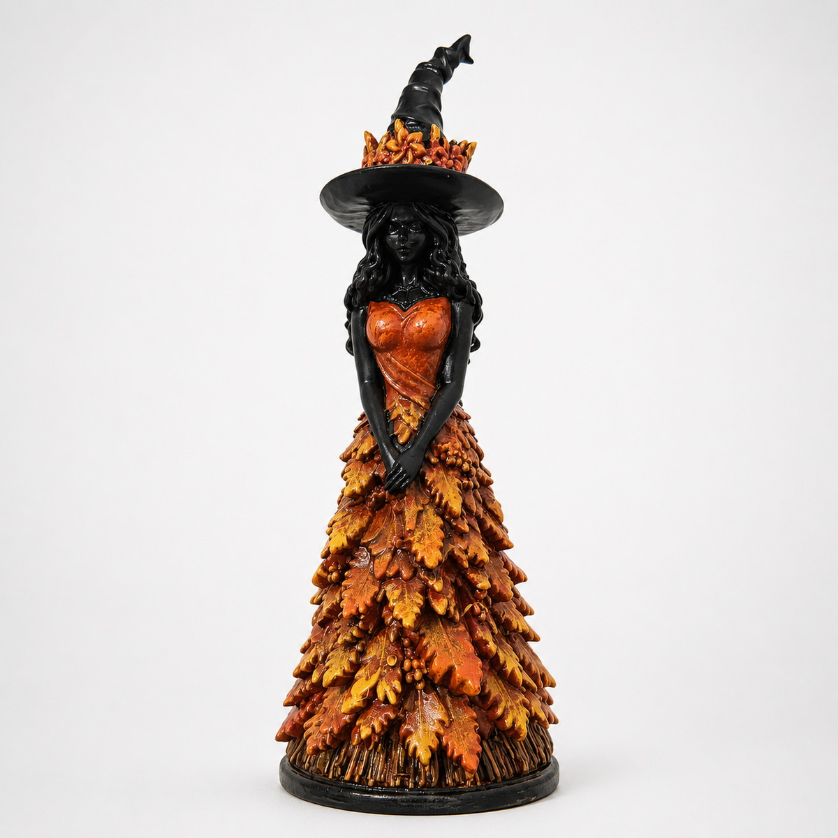 SPELLFERN – Leaf Witch Figurine for Mystical Halloween Charm