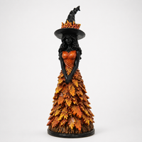 SPELLFERN – Leaf Witch Figurine for Mystical Halloween Charm