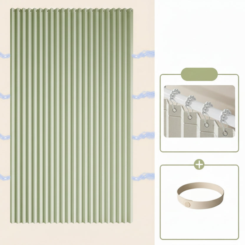 CURVASHIELD – Foldable Magnetic Accordion Shower Curtain Waterproof Design