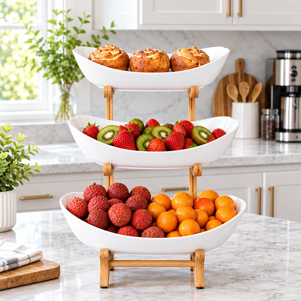 FRUITORA – Fruit Basket Stand for Organized Kitchen Countertops