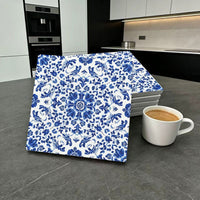 DELFTFLOW – Blue & White Ceramic Tiles with Floral Vine Design