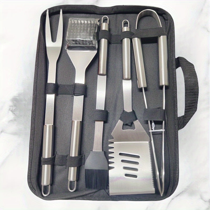 GRILLMASTER – Stainless Steel BBQ Tool Set with Carry Case