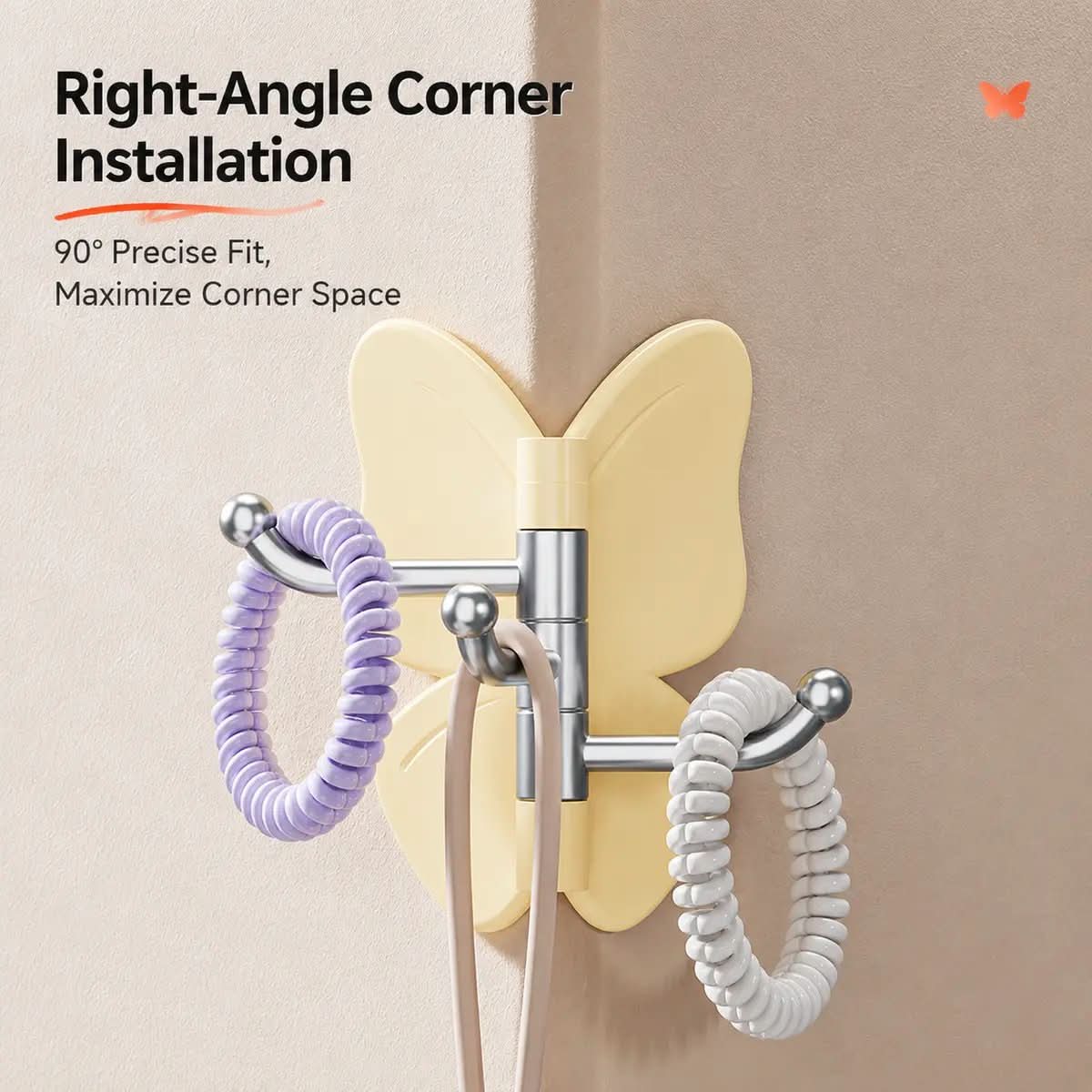 FLUTTERFIX – No-Drill Swivel Butterfly Hook for Easy Hanging