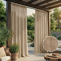 CURTAINLIVA – Bohemian Outdoor Curtains with Linen-Like Texture