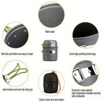 HIKEFLOW – Backpacking Cookware Kit with Fork & Spoon