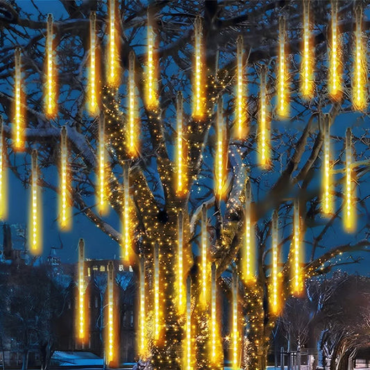COMETSHINE – Solar Meteor Shower Tree String Lights for Festive Garden Ambiance