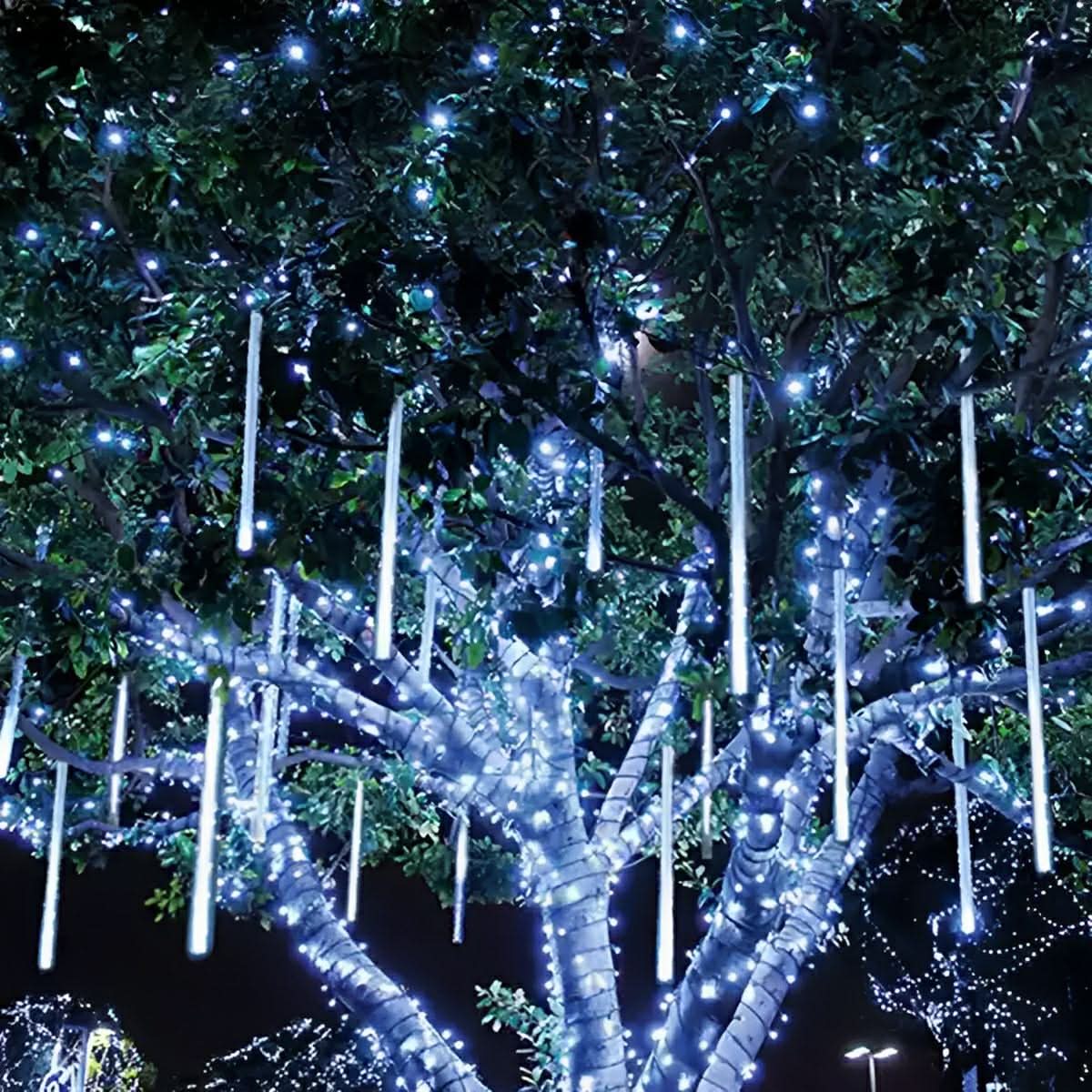 COMETSHINE – Solar Meteor Shower Tree String Lights for Festive Garden Ambiance