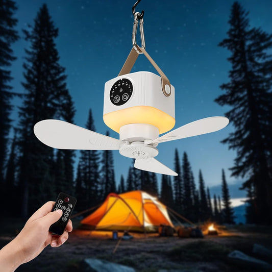 LIGHTBREEZE – Camping Fan Lantern for Outdoor & Indoor Use