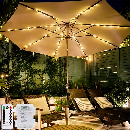 LUMIBRITE – Cordless Patio Umbrella Light with Remote Control