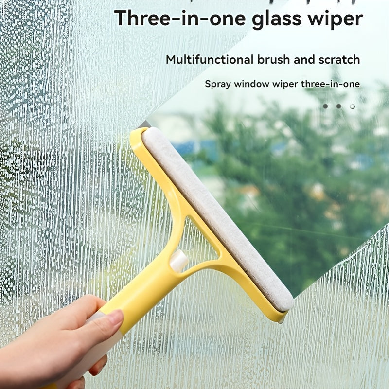 GLASSMATE – 3-in-1 Window & Mirror Scraper with Removable Microfiber Cloth