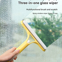 GLASSMATE – 3-in-1 Window & Mirror Scraper with Removable Microfiber Cloth