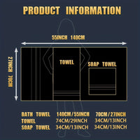 GOLDENWEAVE – Luxury 5-Piece Towel Set with Gold Stripe Design