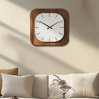 WOODHAVEN Vintage Square Wooden Wall Clock
