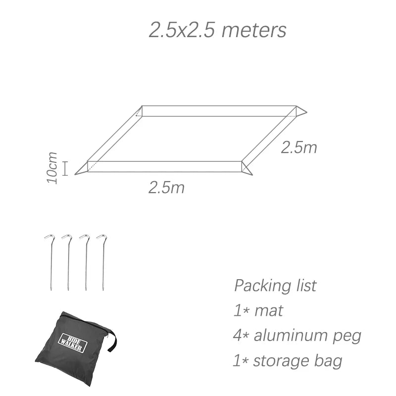 3D Waterproof Camping Mat - Durable Oxford Fabric, Raised Edges, Includes Storage Bag 6