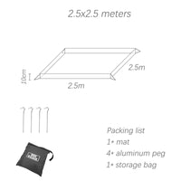 3D Waterproof Camping Mat - Durable Oxford Fabric, Raised Edges, Includes Storage Bag 6