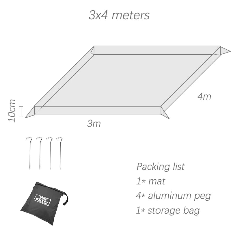 3D Waterproof Camping Mat - Durable Oxford Fabric, Raised Edges, Includes Storage Bag 8