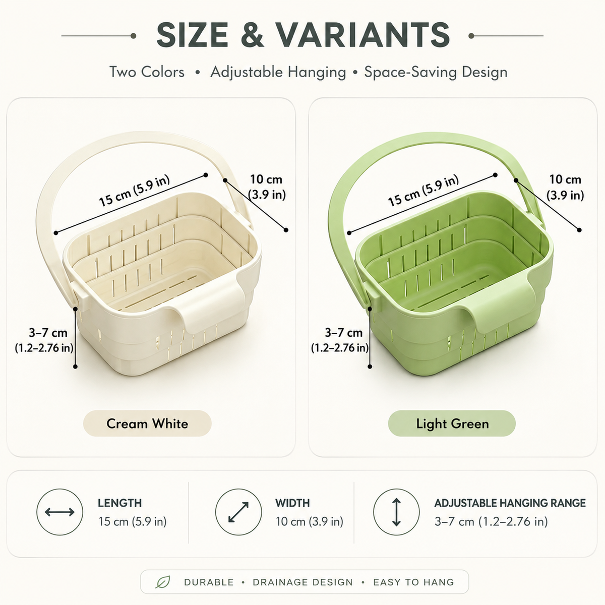 COLLADOCK – Retractable Hanging Colander for Tidy Sink-Side Organization