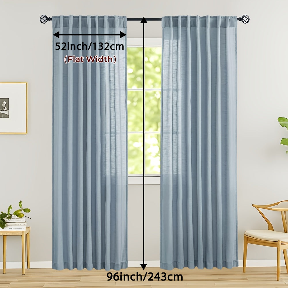 LINVIA – Flax Linen Sheer Curtains for Soft Light Filtering and Privacy Drapery