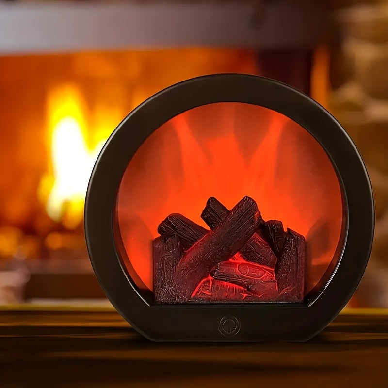 FLAMEORA – Dual-Power Fireplace Decorative Light for Ambient Indoor Atmosphere and Holiday Decor