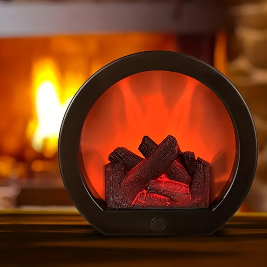 FLAMEORA – Dual-Power Fireplace Decorative Light for Ambient Indoor Atmosphere and Holiday Decor