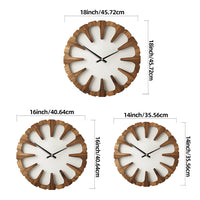 WOODORA Artistic Round Wooden Silent Wall Clock