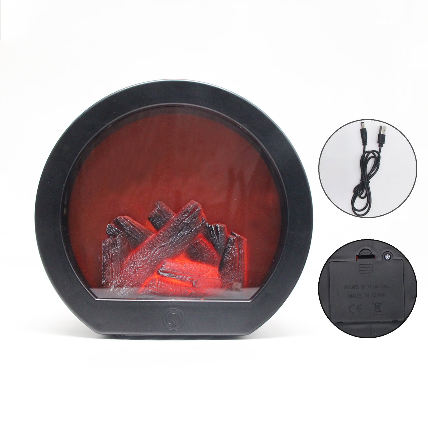 FLAMEORA – Dual-Power Fireplace Decorative Light for Ambient Indoor Atmosphere and Holiday Decor