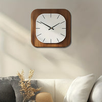 WOODHAVEN Vintage Square Wooden Wall Clock