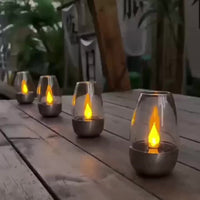 SOLFLARE – Solar LED Stainless Steel Candle Light with Simulated Flame