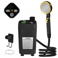 AQUAFLOWX – Portable Camping Shower Pump with Digital Display