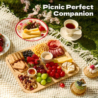 BAMLID – Cheese Board with Acrylic Lid for Portable Serving and Food Protection