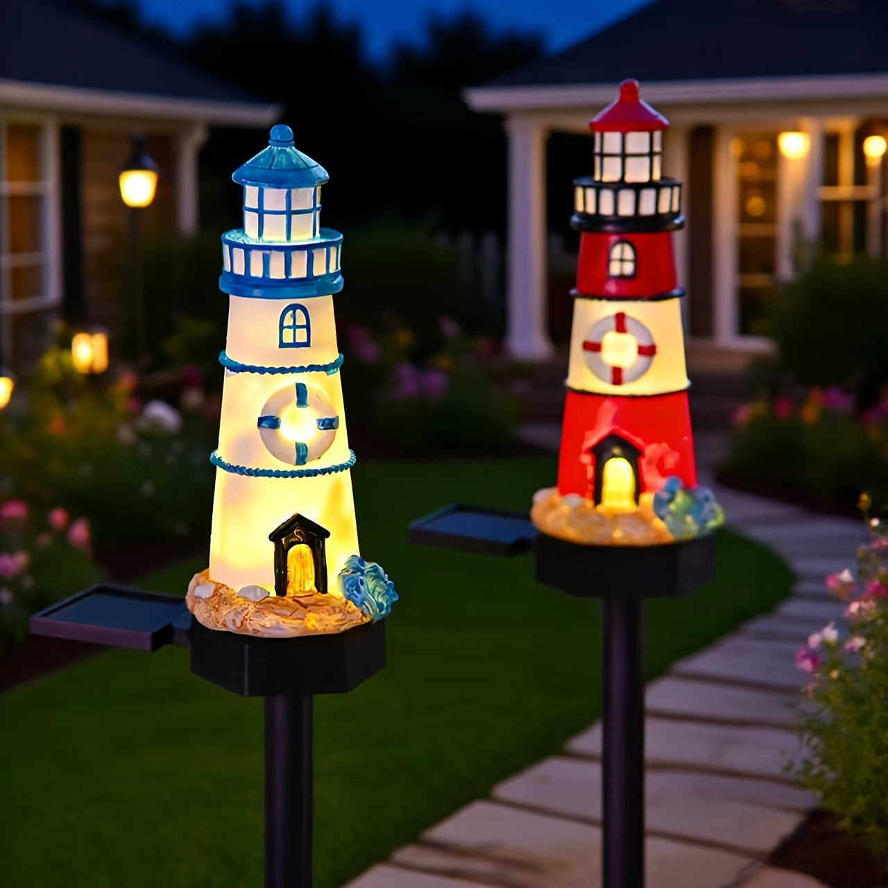 LIGHTHAVEN – Solar Outdoor Lighthouse Decorative Garden Lamp