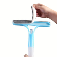 GLASSMATE – 3-in-1 Window & Mirror Scraper with Removable Microfiber Cloth