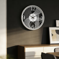 AUREN – 40cm Golden 3D Iron Silent Wall Clock for Modern Home Decor