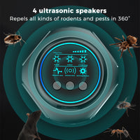 RODENTFLOW – 360° Ultrasonic Pest Repeller for Home & Attic Use